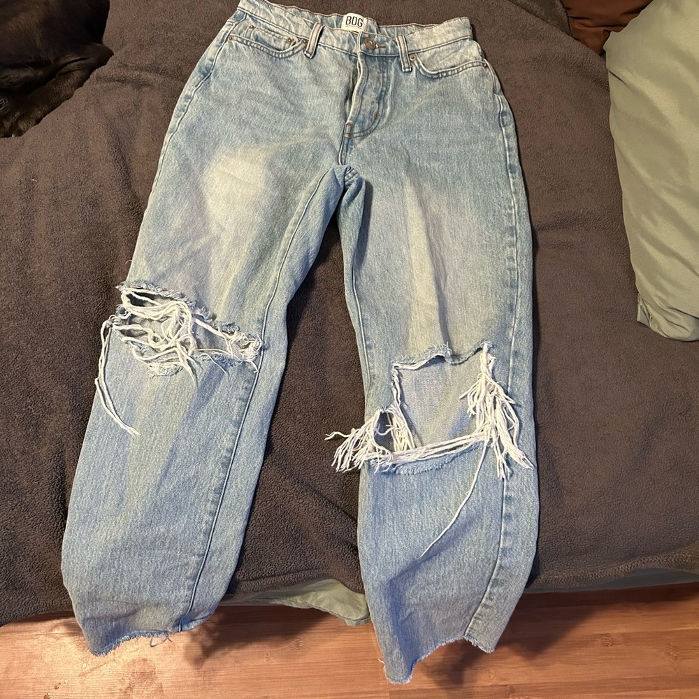BDG Light Blue Distressed Boyfriend Jeans